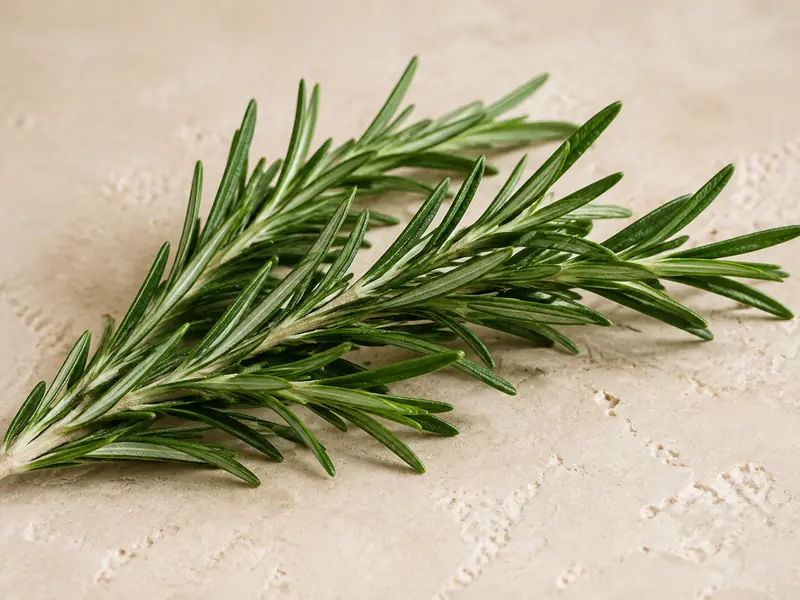 Fresh rosemary sprigs for a PURCPure rosemary hair care article