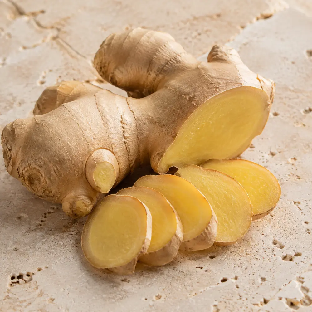 Fresh ginger root for invigorating hair care rituals
