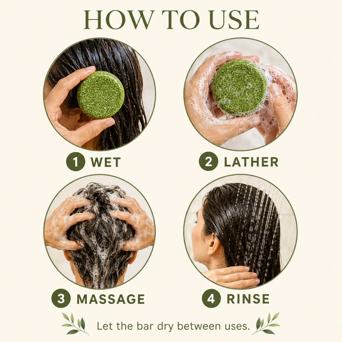 How to use PURC Mint Shampoo Bar correctly