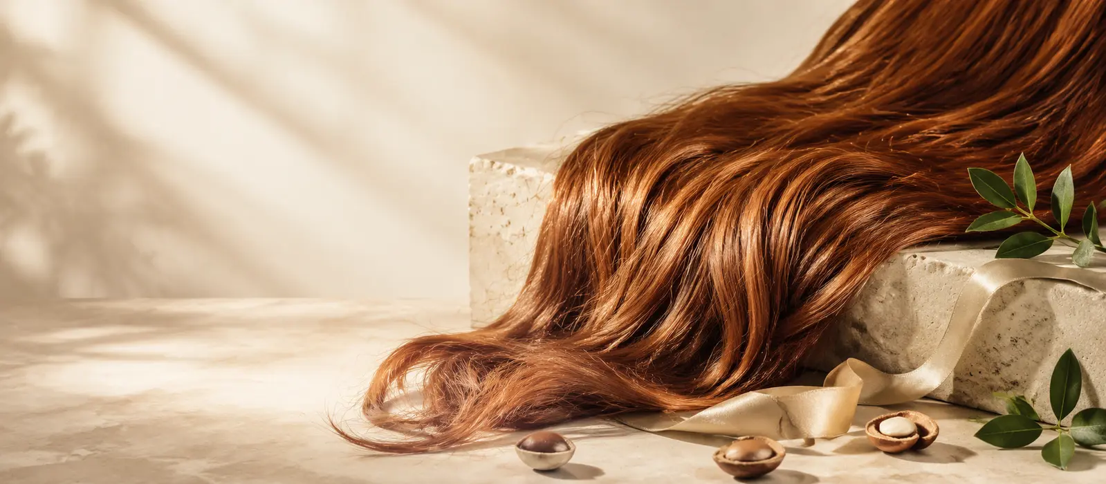 Color care routine for glossy copper hair