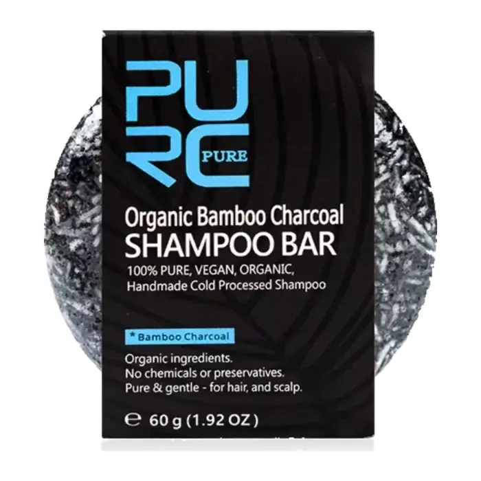 PURC Organic Bamboo Charcoal Shampoo Bar 60 g