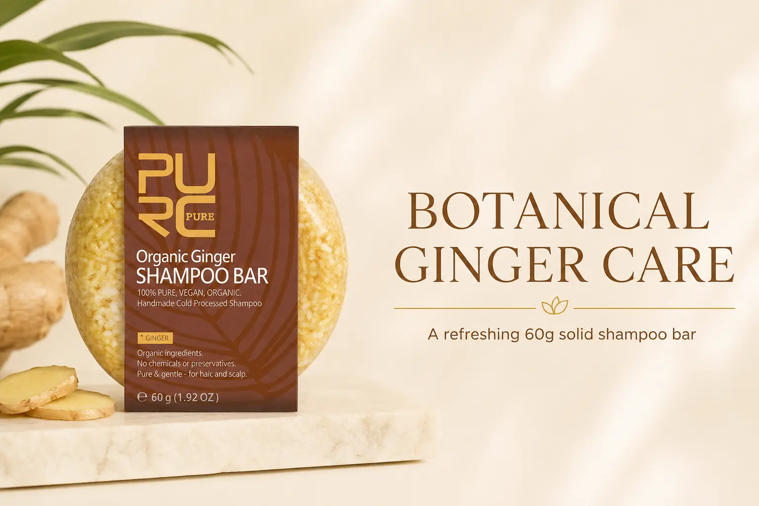 PURC Ginger shampoo bar botanical hair care overview