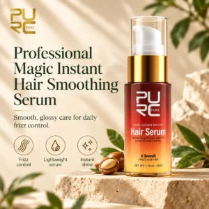 PURC Professional Magic Instant Hair Smoothing Serum bottle for frizz control and shine