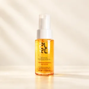 PURC Moroccan Argan Oil Hair Serum 50 ml amber pump bottle front view