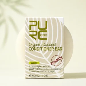 PURC Organic Coconut Conditioner Bar 60g for dry and damaged hair
