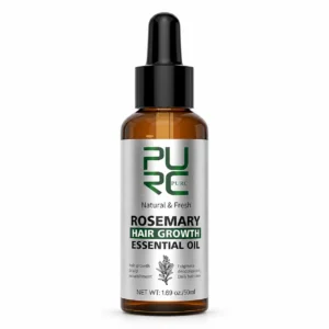 PURC Rosemary Hair Growth Essential Oil 50 ml amber dropper bottle on a white background
