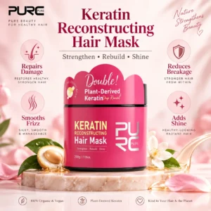 PURC Keratin Reconstructing Hair Mask for stronger smoother and shinier hair
