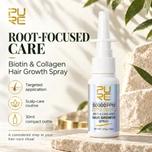 PURC Biotin and Collagen Hair Growth Spray for targeted root and scalp care