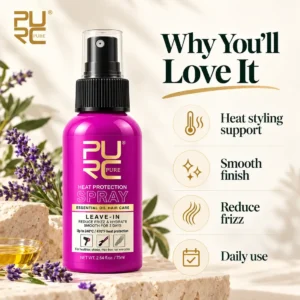 PURC Heat Protection Spray leave-in hair care for smoother protected styling