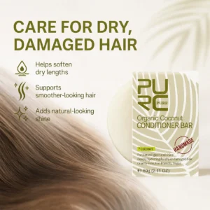 Coconut conditioner bar benefits for dry and damaged hair lengths