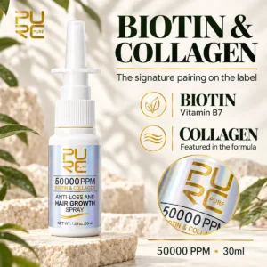 PURC Biotin and Collagen Hair Growth Spray with 50000 PPM biotin and collagen