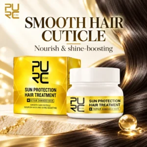 PURC Sun Protection Hair Treatment Mask with smooth hair cuticle and shine boosting routine