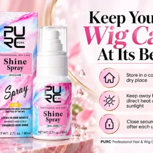 PURC Wig Care Shine Spray benefits for moisture curl management and visible shine
