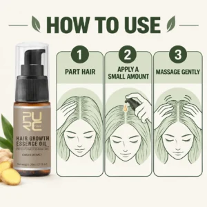 How to use PURC Hair Growth Essence Oil in three simple steps