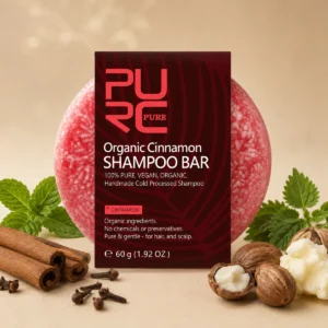 Cinnamon shampoo bar with clove peppermint and shea