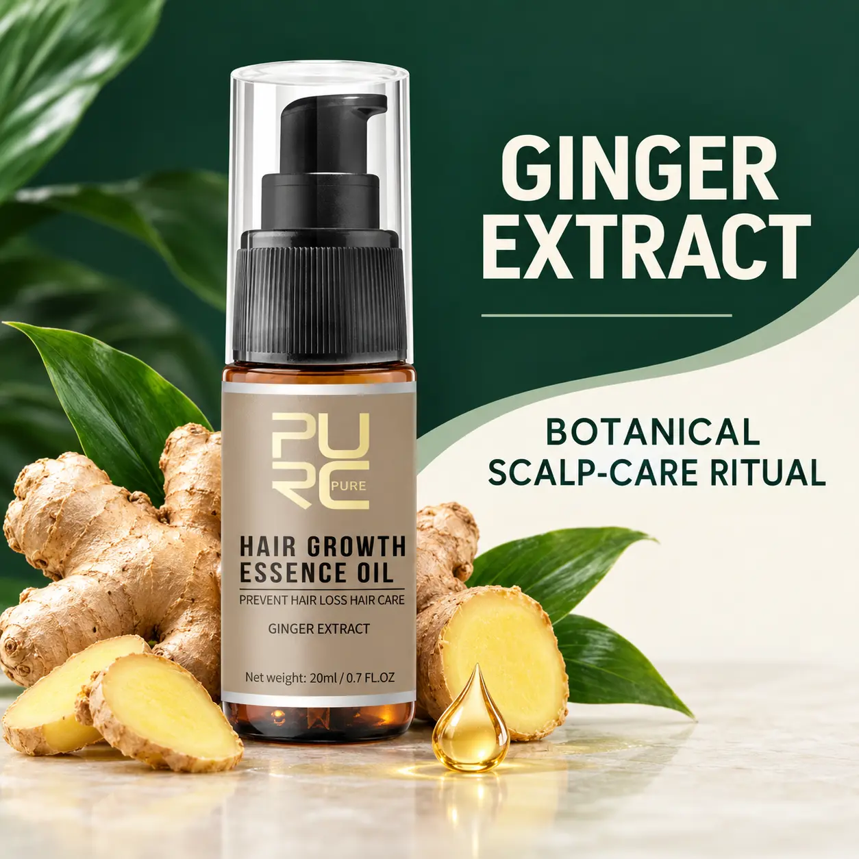 PURC Hair Growth Essence Oil ginger extract ingredient spotlight