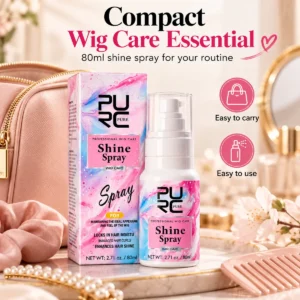 PURC Wig Care Shine Spray 80ml compact bottle for easy everyday wig care