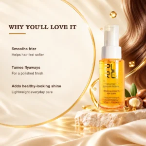 PURC Moroccan Argan Oil Hair Serum benefits for smoother, softer and shinier-looking hair