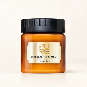 PURC Magical Treatment Hair Mask 120 ml jar on a warm ivory background
