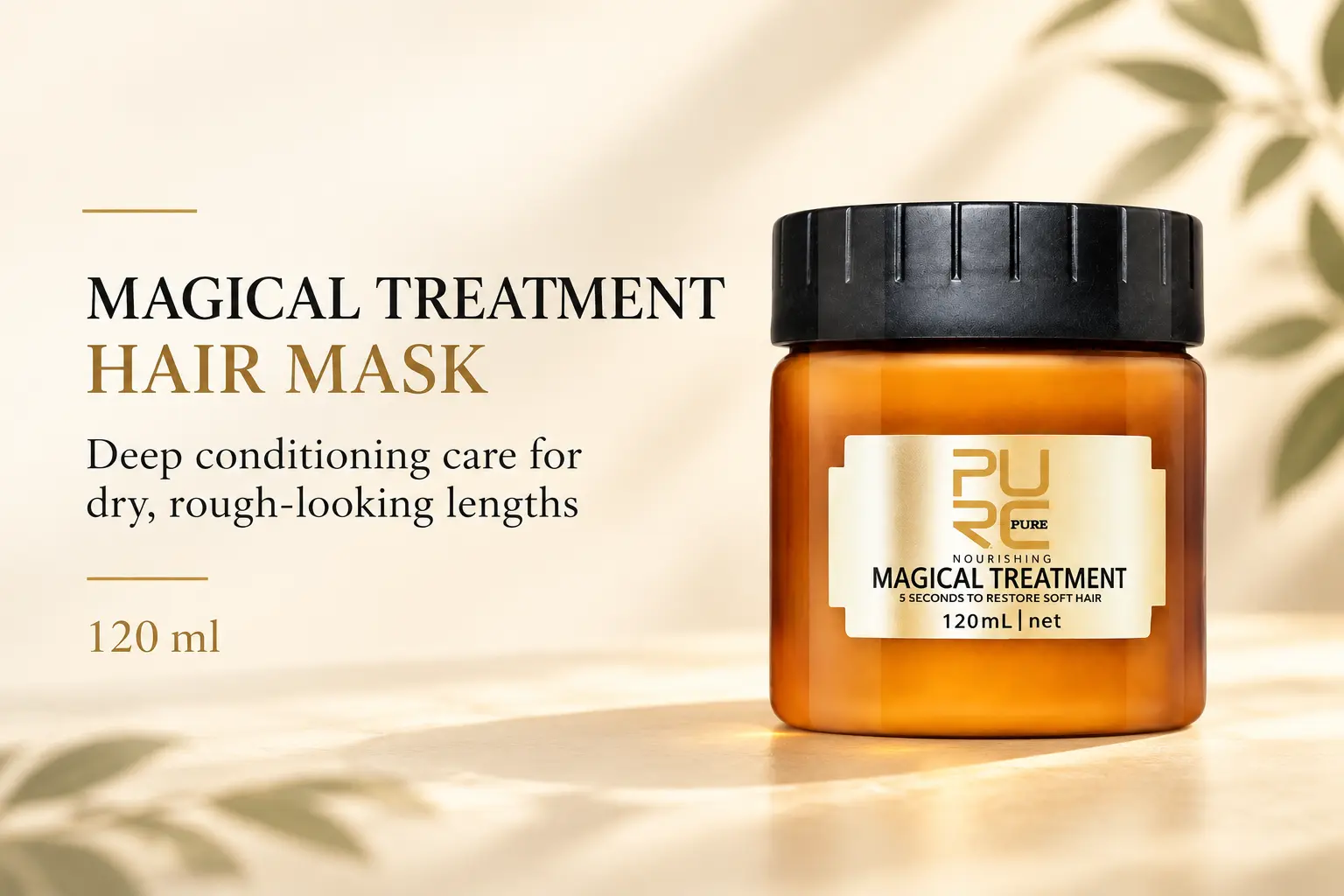 PURC Magical Treatment Hair Mask overview banner for dry and rough-looking hair lengths