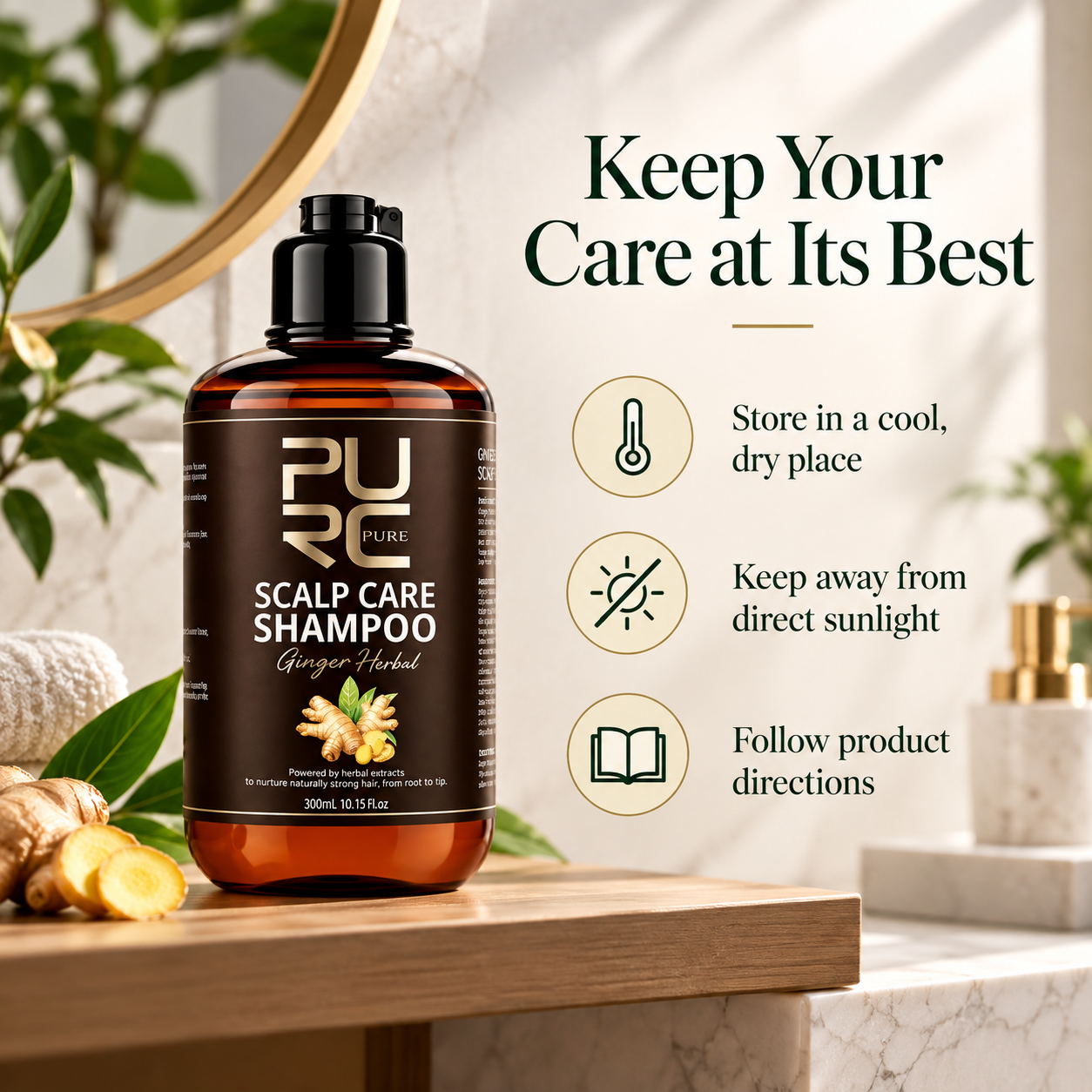 PURC Ginger Herbal Scalp Care Shampoo - Image 5